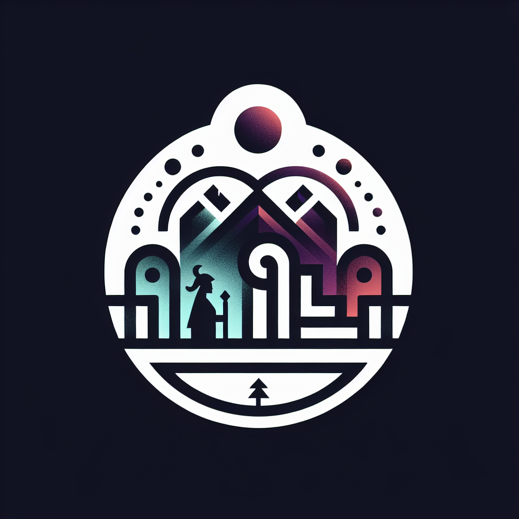 A logo for a site dedicated to historical and speculative fiction that captures the essence of storytelling and imagination in a clean and engaging design, reflecting a sophisticated and creative aesthetic.